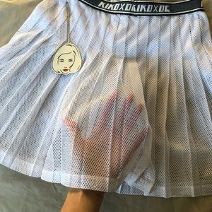 See through mesh Opening ceremony skirt